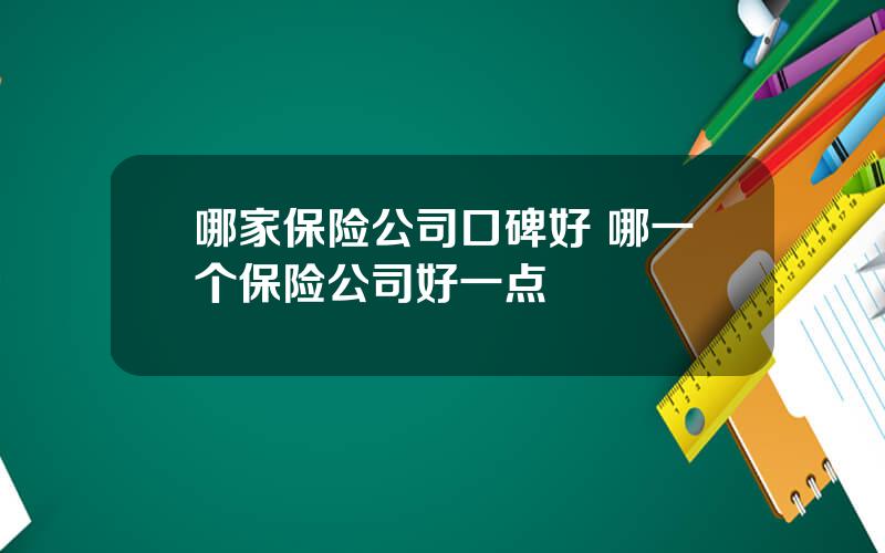哪家保险公司口碑好 哪一个保险公司好一点